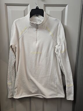 adidas White Honeycomb-Texture Pullover